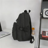 Sohiwoo Black Waterproof School Backpack