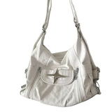 Sohiwoo White Goth Large Shoulder Bag