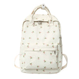 Sohiwoo Floral Print Student Backpack