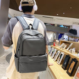 Sohiwoo PU Leather Couple Backpack