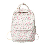 Sohiwoo Floral Print Student Backpack