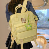 Sohiwoo Yellow College Laptop Backpack