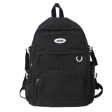 Sohiwoo Black Nylon Fashion Backpack