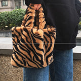 Sohiwoo Preppy Large Cute Plush Handbag