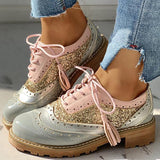 Sohiwoo  sneakers  Womens Sequin Round Toe Ankle Boots Chunky Heel Booties