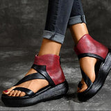 Sohiwoo  Women's Summer Sandals Cutout Open Toe Ring Platform Sandals Imilybela