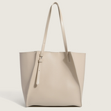 Sohiwoo Solid Color Large Capacity Tote Bag Minimalist Lightweight Shoulder Bag Vintage Versatile Shoulder Bag For Commute