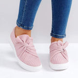 Sohiwoo  sneaker Knitted Twist Slip On Sneakers