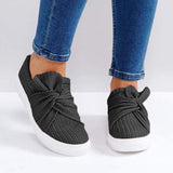 Sohiwoo  sneaker Knitted Twist Slip On Sneakers