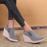 Sohiwoo Women Women Pointed Toe Slope Heeled Twine Sole