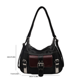 Sohiwoo Retro Punk Hobo Bag Also A Backpack Vintage Large Capacity Shoulder Bag Satchel Bag